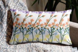 Floral Lumbar Pillow for Labor and Postpartum - Bundle of Joy Theme - Gift