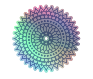 Mandala for Meditation, Focus - Holographic Kiss-Cut Premium Sticker