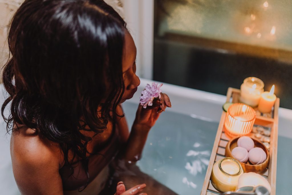 postpartum support comes in many forms, such as relaxnig herbal baths
